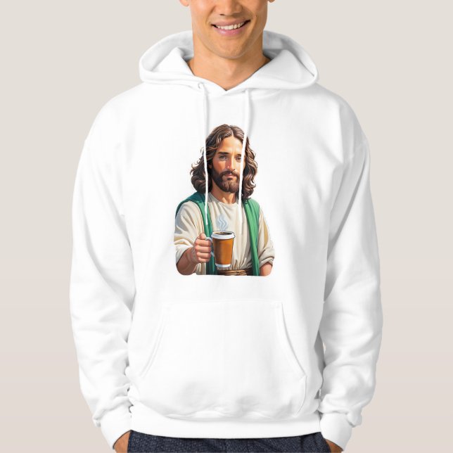Jesus Kärlek Coffee Hoodie (Framsida)