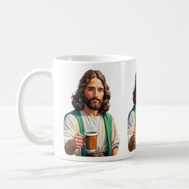 Jesus Kärlek Coffee Long Kaffemugg (Vänster)