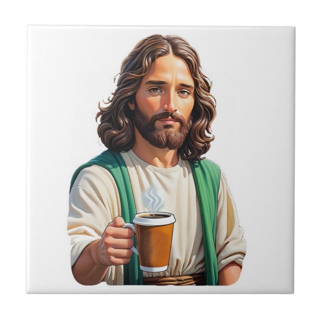 Jesus Kärlek Coffee Long Kakelplatta (Framsidan)