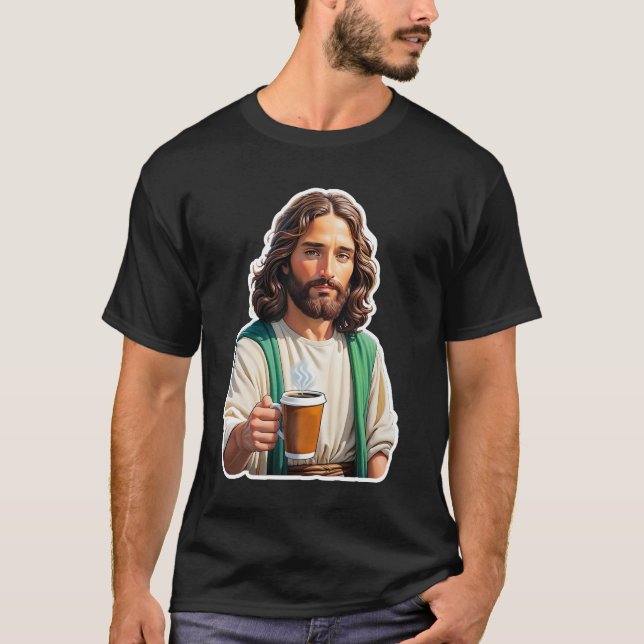 Jesus Kärlek Coffee T Shirt (Framsida)