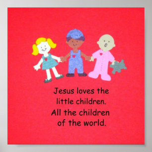 Jesus kärlek de små barnen. poster