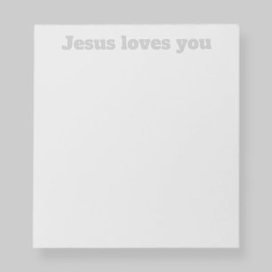 Jesus kärlek dig Grått & lätt grått Anteckningsblock