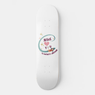 Jesus kärlek dig till oändliga &bortom mini skateboard bräda 18,5 cm