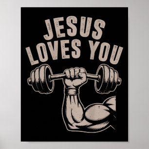 Jesus Kärlek Du är en känd kristen verkutsgym Barb Poster