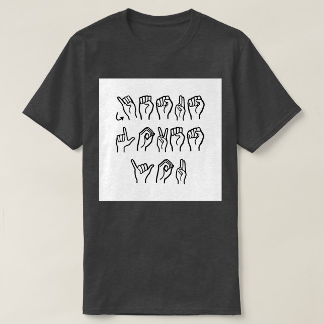 Jesus Kärlek Du ASL T Shirt (Design framsida)