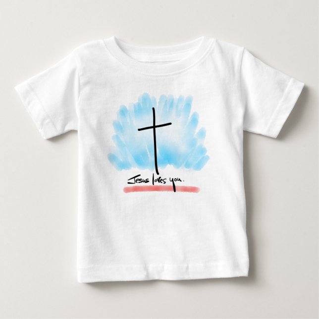 JESUS KÄRLEK DU Baby T-Shirt (Framsida)