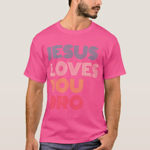 Jesus Kärlek Du Bro Funny Christian Faith Retro T Shirt