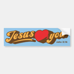 Jesus Kärlek Du Bumper Sticker Bildekal