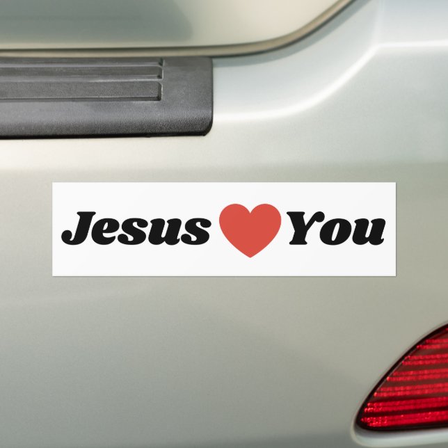 JESUS KÄRLEK DU Bumper Sticker Bildekal (På Bil)