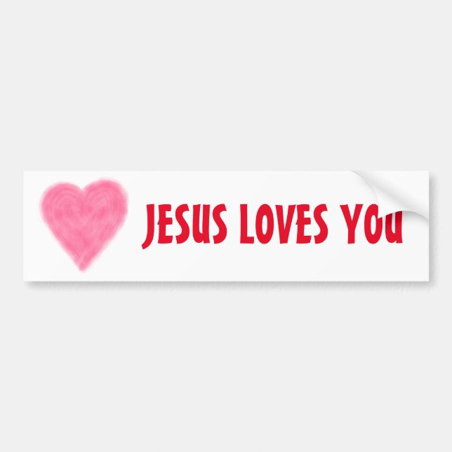 JESUS KÄRLEK DU Bumper Sticker Bildekal (Framsidan)