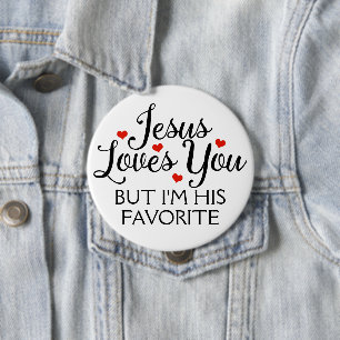 Jesus Kärlek Du föredrar det fina Slogan Knapp