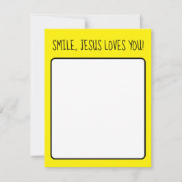 Jesus Kärlek Du Gult Lycklig Solskine Anteckningskort