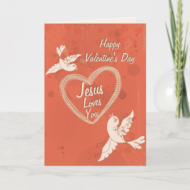 Jesus Kärlek Du John 3:16 Alla hjärtans dag Helgkort (Framsida)