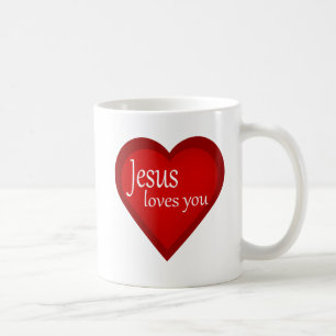 Jesus Kärlek, du känner dig hjärtpositiv Mugg
