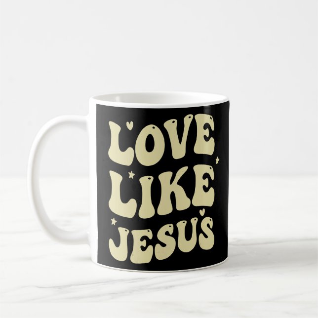Jesus Kärlek du Kärlek som Jesus Christian Kindne Kaffemugg (Vänster)