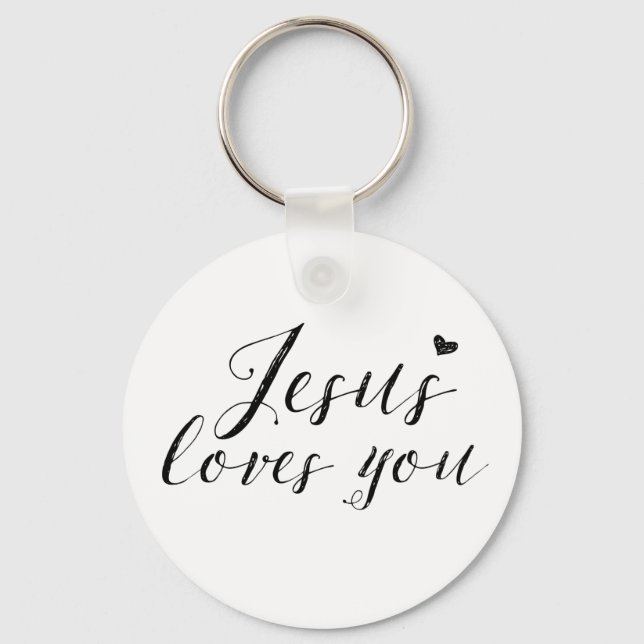 Jesus kärlek du logotyp Keychain Nyckelring (Framsida)