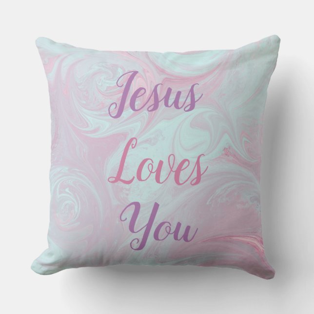 Jesus Kärlek Du Marble Decorative PIllow Kudde (Framsida)