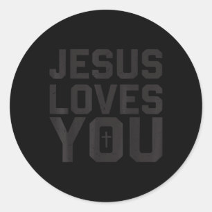 Jesus Kärlek Du minimalistiskt kristet Manar Youth Runt Klistermärke