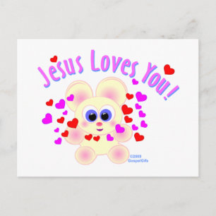 Jesus kärlek du nalle design vykort