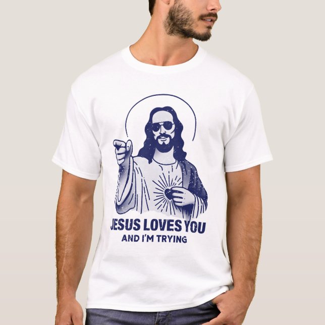 Jesus Kärlek, du och jag försöker T Shirt (Framsida)