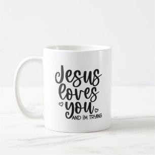 Jesus Kärlek, du och jag ska prova den kristna ci Kaffemugg