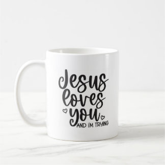 Jesus Kärlek, du och jag ska prova den kristna cit Kaffemugg