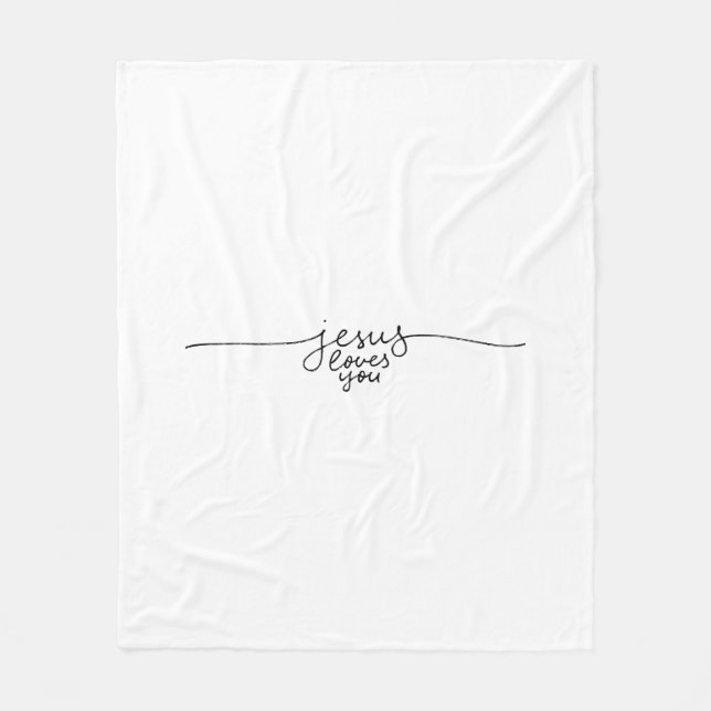 Jesus Kärlek, du plush Blanket Fleecefilt (Framsidan)