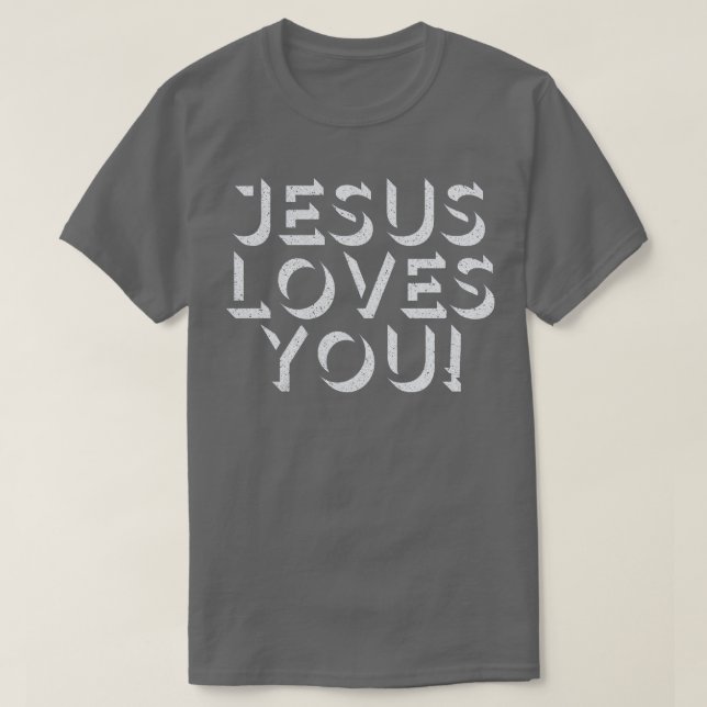 Jesus Kärlek Du Retro Typography Design T Shirt (Design framsida)