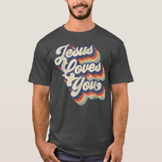 Jesus Kärlek Du Retro Vintage Stil T Shirt