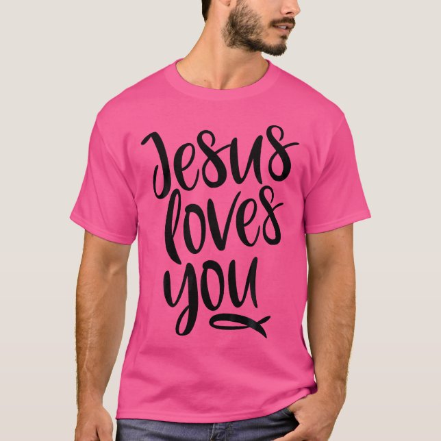 Jesus Kärlek Du sprider lycka Kärlek Faith Kristus T Shirt (Framsida)
