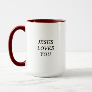 Jesus Kärlek du tror på citat 2-tonkaffe Mugg