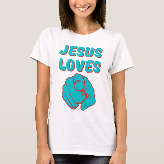 Jesus Kärlek du tror på en citat från Woman T Shirt (Framsida)
