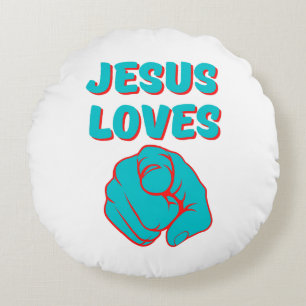 Jesus Kärlek du tror på en citat Rund Kudde