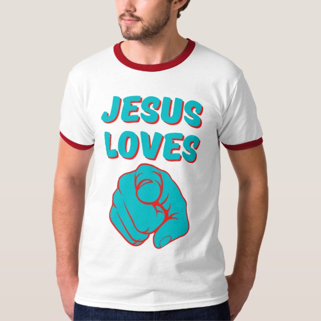 Jesus Kärlek du tror på Manar Ringer med citat T Shirt (Framsida)