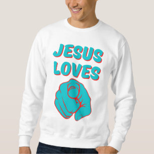 Jesus Kärlek du tror på Manarna i citattecken Lång Ärmad Tröja