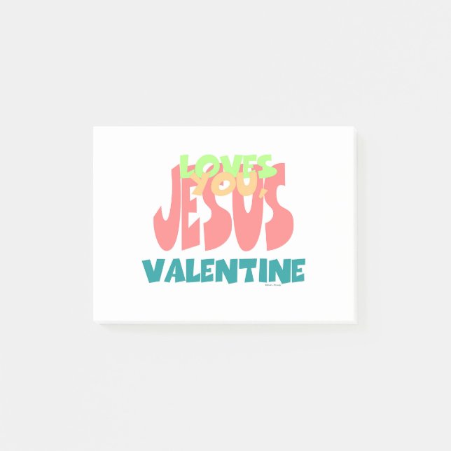 JESUS KÄRLEK DU, VALENTINE POST-IT BLOCK (Framsida)