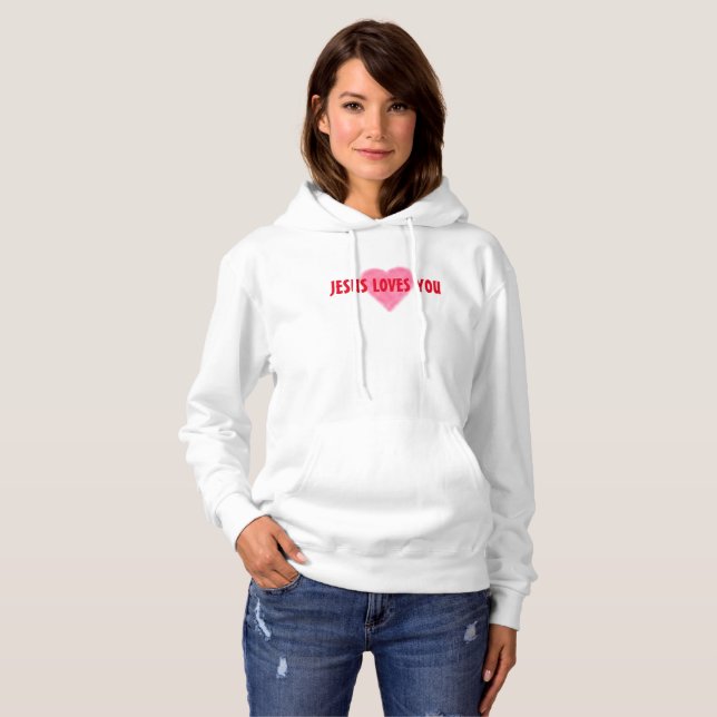 JESUS KÄRLEK DU Women's Hoodie T Shirt (Hel framsida)