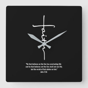 Jesus Kärlek  Faith Kor Christian Jesus Faith Gud Fyrkantig Klocka