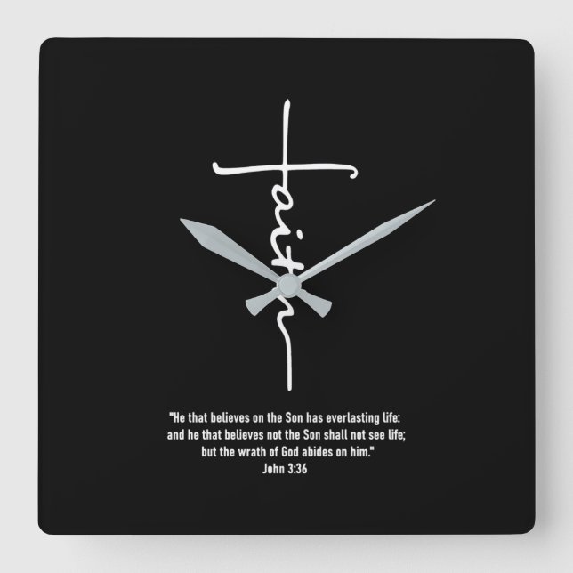 Jesus Kärlek| Faith Kor Christian Jesus Faith Gud Fyrkantig Klocka (Framsida)