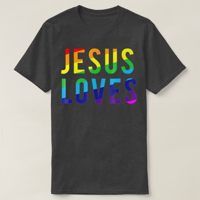 Jesus Kärlek Gay pride T Shirt (Design framsida)