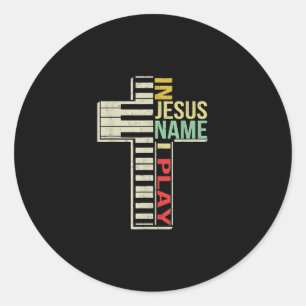 Jesus Kärlek I Jesus Namn I spelar Piano Christi Runt Klistermärke