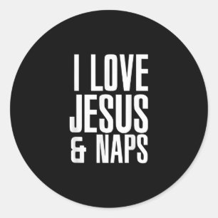 Jesus Kärlek I Kärlek Jesus och Nap Christian Runt Klistermärke