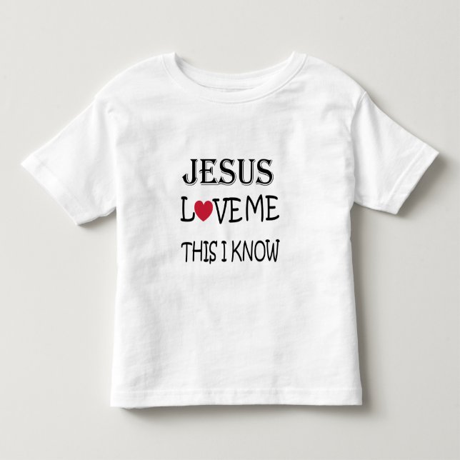 Jesus kärlek jag vet det här. t shirt (Framsida)