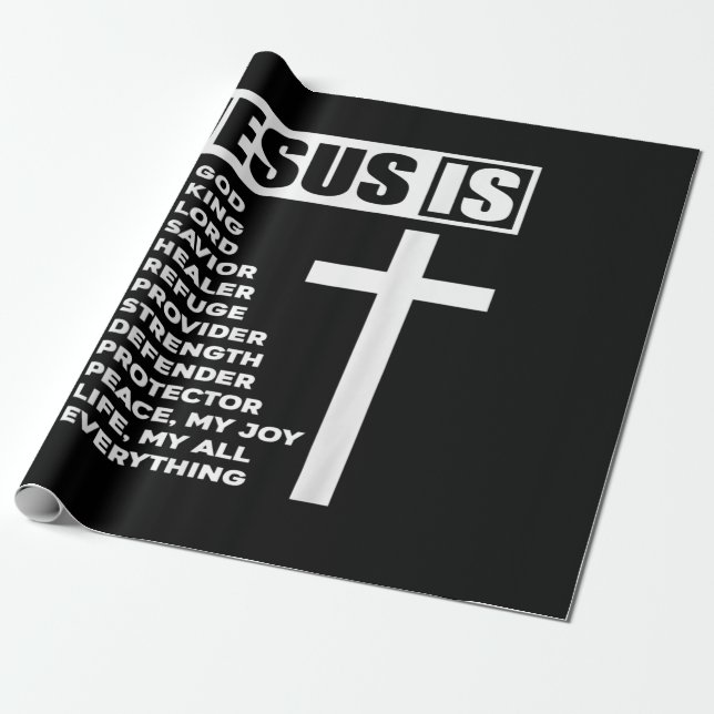 Jesus Kärlek | Jesus är min Gud min Kung mitt allt Presentpapper (Utrullad)