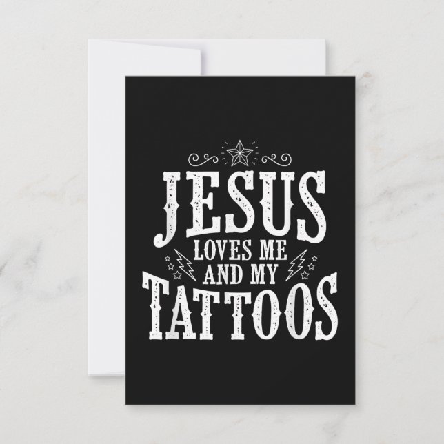 Jesus Kärlek | Jesus Kärlek och mina tatueringar OSA Kort (Framsida)