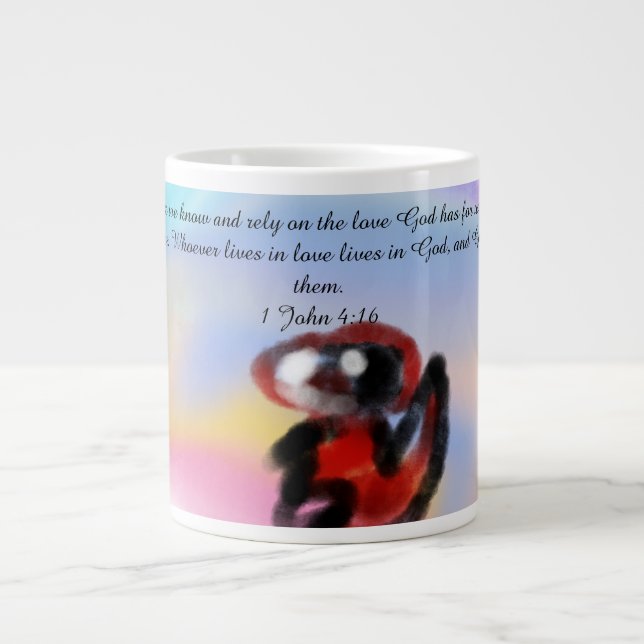 jesus kärlek  jumbo mugg (Framsidan)