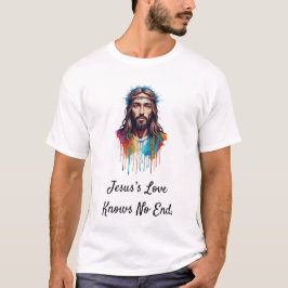 Jesus kärlek känner inga gränser Lyx T-Shirt