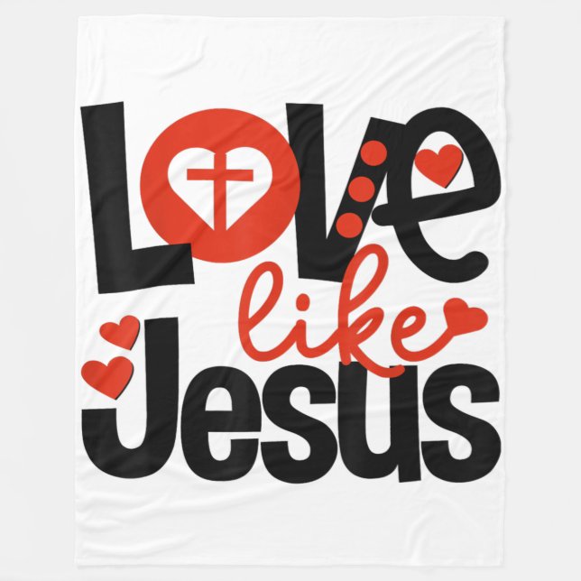 Jesus Kärlek| Kärlek som Jesus Fleecefilt (Framsidan)
