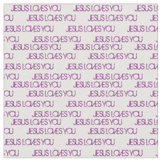 Jesus Kärlek Lila Grunge Font White Tyg