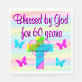 JESUS KÄRLEK ME 60 BIRTHDAY NAPKINS PAPPERSSERVETT